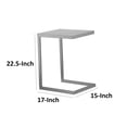 thumbnail image 5 of Mesa auxiliar Benzara Tom, 59 cm, en forma de C, acero plateado, 5 of 5