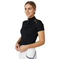 thumbnail image 3 of HORZE Sianna Women's Short Sleeve Breathable Equestrian Show Shirt with Lace Shoulders, 3 of 9