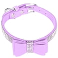 thumbnail image 3 of Collar para mascotas, Collar para perros con diamantes de imitación y lazo doble de microfibra de ante, Collar para mascotas con lazo de cristal, alta capacidad, 3 of 8