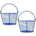 thumbnail image 1 of CLDD 8" Egg Storage Basket - Set of 2, Farm Grade Coated Wire Egg Carrier for Collecting, Transporting & Cooling, Holds Up to 36 Large Eggs (Blue/Red/Grey), 1 of 6