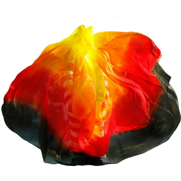 Real Silk Belly Dance Silk Veils Thrown Scarf Shawl Gradient Women's Dancing Accessories Belly Dance Veils