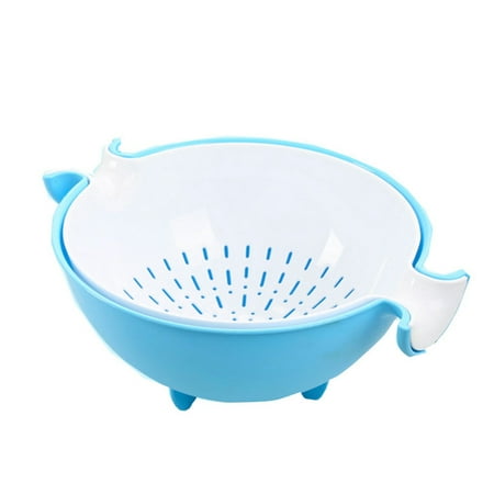 

Two-in-one kitchen filter/colander and bowl set filter detachable colander filter set saving space used for washing and mixing fruits and vegetables