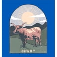 thumbnail image 5 of Western Howdy Cow Long Sleeve Adult Hooded Sweatshirt-XXL-Blue, 5 of 6