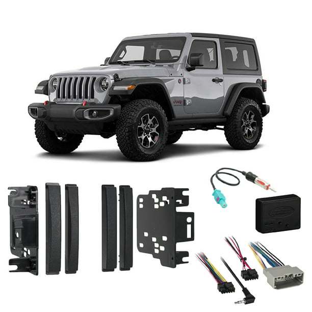 Jeep Wrangler & Unlimited 2017-2018 Double DIN Stereo Radio Install Dash Kit  New 