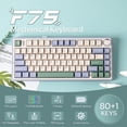 thumbnail image 3 of Aula F75 75% Tri-Mode Wireless Mechanical Gaming Keyboard, Hot Swappable, RGB Backlit, Bluetooth/2.4GHz/USB-C, Knob Control, Green, 3 of 12