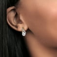 thumbnail image 3 of Gem Stone King 2.16 Cttw 925 Sterling Silver & 10K Yellow Gold IGI Certified Lab Grown Diamond Earrings for Women | Pear Shaped Diamonds Each 1 Ct | D-E Color | VS1-VS2 Clarity, 3 of 4