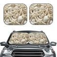 thumbnail image 6 of Lsque Starfish and Sea Shells 2 PCS Windshield Sun Shade | CarFoldable Window Covers | Car Accessories Reflect UV for Universal Cars SUV Truck | Large, 6 of 7