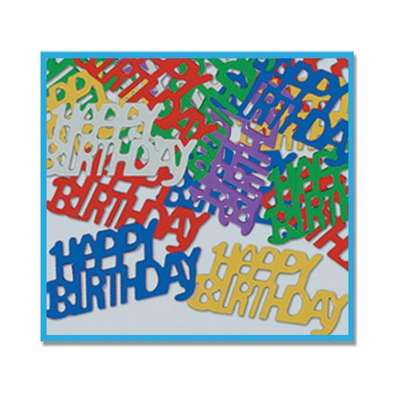 Party Central Club Pack of 12 Red and Blue Fanci-Fetti Happy Birthday Celebration Confetti Bags 0.5