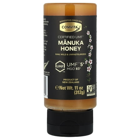 Comvita Manuka Honey UMF 5 , MGO 83 , Raw, Unpasteurized, Non-GMO, Gluten-Free, 11 oz (312 g)