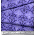 thumbnail image 2 of Soimoi Poly Georgette Fabric Filigree Damask Decor Fabric Printed Yard 42 Inch Wide, 2 of 3