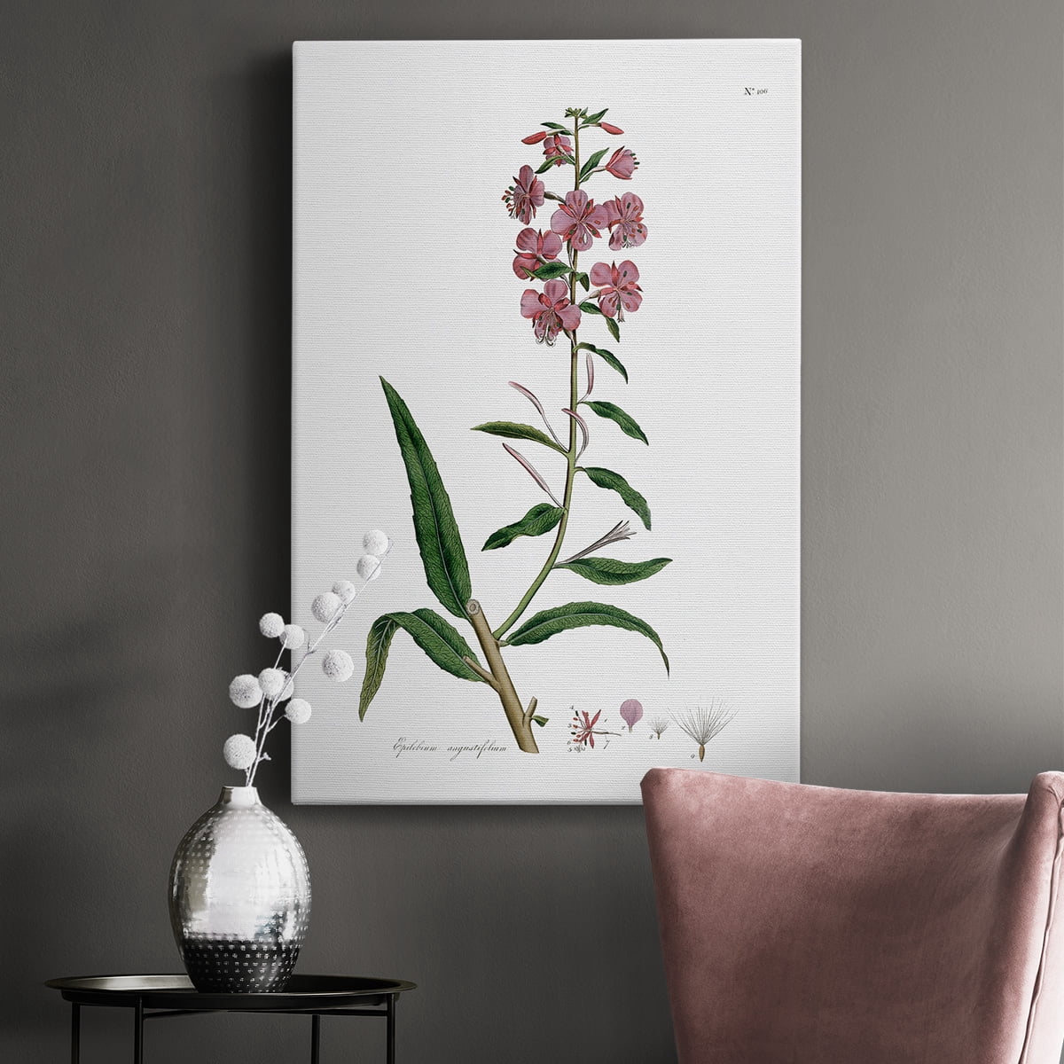 Rose Botanical I Premium Gallery Wrapped Canvas - Ready to Hang