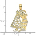 thumbnail image 4 of 14k Yellow Gold Polished Christmas Tree and Santa Charm - 24.9mm, 4 of 6