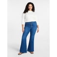 thumbnail image 2 of Terra & Sky Women's Plus Size Core Flare Jeans, Sizes 16W-28W, 2 of 5