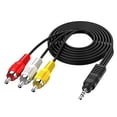 thumbnail image 2 of Cable de salida de audio y video de 3,5 mm a RCA para videocámara Handycam AV, 3,5 mm 1/8 "TRRS a 3 RCA macho Cable AUX Cable para TV, teléfonos inteligentes, MP3, tabletas, altavoces, cine en ca, 2 of 4