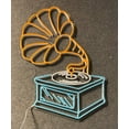 thumbnail image 4 of Glowneon Vinyl Record Player Vintage Neon Sign Wall Hanging, Record Player Shop Decor 25in x 19.3in, 4 of 4