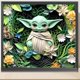 thumbnail image 1 of Diamante pintura 5D DIY taladro redondo completo Yoda Kit decoración del hogar arte artesanía Hugtrwg Para estrenar, 1 of 9