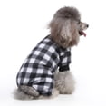 thumbnail image 2 of Pet Dog Winter Christmas Pajamas Clothes,Classic Buffalo Holiday Plaid Onesie Shirt Soft Comfy Cat T-Shirt Sweater Matching Pajamas for Small Medium Dogs Cats Puppy Casual Cozy Costumes,S-XL Black, 2 of 7