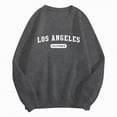 thumbnail image 5 of Towmus Women's Los Angeles Crewneck Sweatshirt Casual Long Sleeve Raglan Shirts Cool Letter Print Pullover Tops, 5 of 5