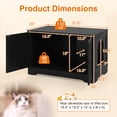 thumbnail image 3 of Costway Cat Litter Box Enclosure Furniture with Double Doors Divider Side Entry for Cats Black, 3 of 10