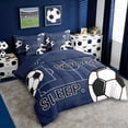 thumbnail image 2 of Erosebridal Ball Games Kids 7-Piece Twin Bedding Sets For Boys,Deepblue White Black Bedding Comforter Set,Reversible Navy, 2 of 7