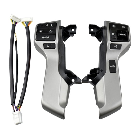 Steering Wheel Mounted Cruise Control Switch Button Kit, Fit For Toyota Prado Land Cruiser 2009-2013, Replace #84250-60180, Cruise Control Switch Replacement-gray-a pair