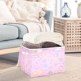 thumbnail image 5 of WOBOGO A Pattern Of Kawaii Candy and Stars Large Collapsible Storage Box Flip Lid Fabric Decorative Organizer Container Basket with Handles 16.5×12.6×11.8in, 5 of 7
