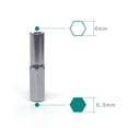 thumbnail image 4 of Adaptador de transductor hexagonal de 6,35 mm a 4 mm con enchufe magnético para brocas de destornillador, 4 of 5