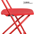 thumbnail image 6 of MoNiBloom 10pcs Plastic Foldable Chair, Patio Seat for Wedding Party Meeting Indoor Outdoor, Red, 6 of 12