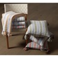 thumbnail image 3 of Altair Oceanside Chevron Blue / Brown 18" x 18" Indoor Square Hand - Crafted Throw Pillow, 3 of 6