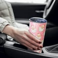 thumbnail image 6 of Christmas 20 Oz Tumbler with Handle and Straw, Pastel Santa Claus Stainless Steel Insulated Cup, Xmas Holiday Gifts for Women Girls, 6 of 6