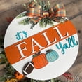 thumbnail image 4 of Fall Pumpkin Decor Charming Door Sign & Wall Hanger For Indoor/Outdoor Farmhouse Thanksgiving Rustic Decorations, 4 of 9