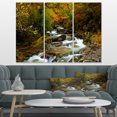 thumbnail image 1 of Flowing River in Autumn - Landscape Photography Canvas Print, 1 of 3