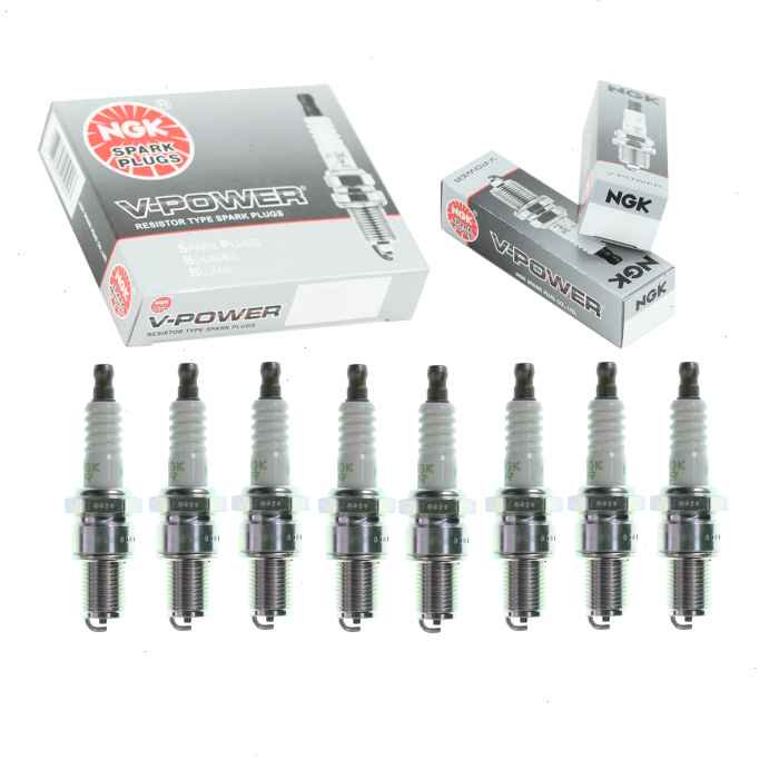 8 pc NGK 7548 V-Power Spark Plugs for 09482-00519 09482-00564 818 E3.31 RN2C Ignition Wire Secondary