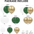 thumbnail image 2 of Emerald Green Gold Balloons Arch Garland Kit, 134pcs Dark Green,White,Chrome Gold Balloons for Birthday Baby Shower Wedding Anniversary Jungle Safari Wild One Animal Party Decorations, 2 of 15