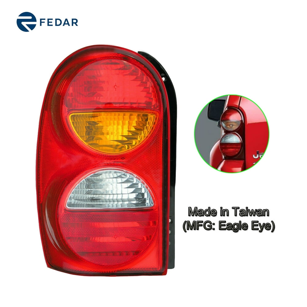 Tail Light Rear Brake Lamp Fit Jeep Liberty 2002 2003 2004 w/ Bulbs