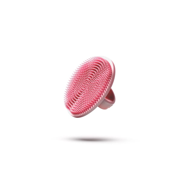 Boie USA Face Scrubber - Herramienta facial de mano, cepillo facial exfoliante de limpieza profunda. Combate el acné con suaves cerdas similares a silicona, duraderas e hipoalergénicas (rosa)