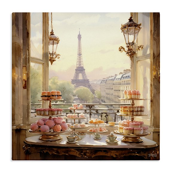 Stupell Industries Glam Elegant Parisian Sweets View Canvas Art, 30 x 30, by RB
