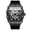 Lasha model-black silicone-black shell, variant on Men's Tonneau Skeleton Quartz Watch, Luminous Waterproof Silicone Strap Racing Style