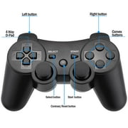 RetroFam 2 Pack Wireless Controller compatible for Playstation PS3 Console, Black