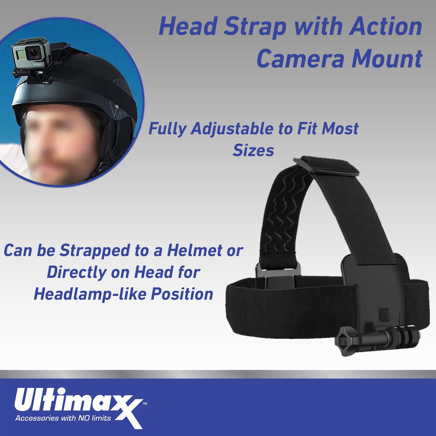 Elastic Adjustable Head Strap Mount Belt For Action Cameras