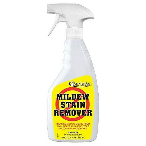 STAR BRITE Mold Stain & Mildew Stain Remover Cleaner – Lifts Dirt & Removes Mildew Stains on Contact - 22 OZ Spray, clear (085616SS)