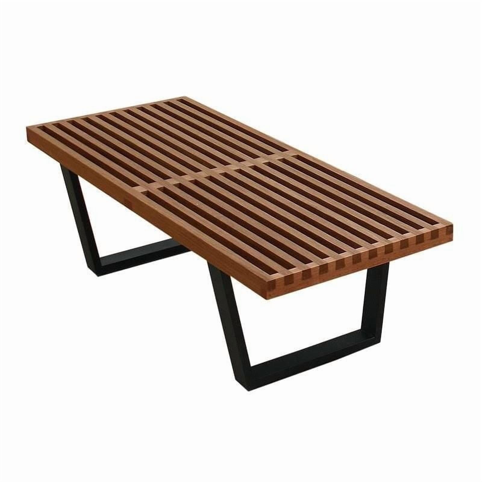 Nicer Furniture Nelson Bench in Walnut 4 ft