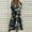 Gray, variant on QUNYINEY Short Sleeve Dresses for Women Floral Casual A-Line Dress Crew Neck Flowy Empire Waist Maxi Sundress