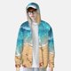 thumbnail image 2 of Balery Tropical Beach With Starfish Sudadera ligera de manga larga con capucha y protección solar UPF 50+ para hombre y mujer, ideal para pesca y running-Small, 2 of 7