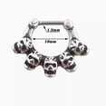 thumbnail image 3 of Nose ring Skull nose ring Steel rod nose ring Titanium steel rod nose ring European punk nose ring, 3 of 4