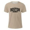 thumbnail image 3 of Workout Shirts for Men Quick Dry Slim Fit Gym Top Men's Casual Short Sleeve T Shirt With City Theme Letter Print For Daily Wear And Outing Comfortable Fit, 3 of 5