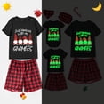 thumbnail image 3 of Pijama familiar a juego de Navidad, luminoso, brillante, colgante con My Gnomies, conjunto de Pijamas cortos rojos, 3 of 3