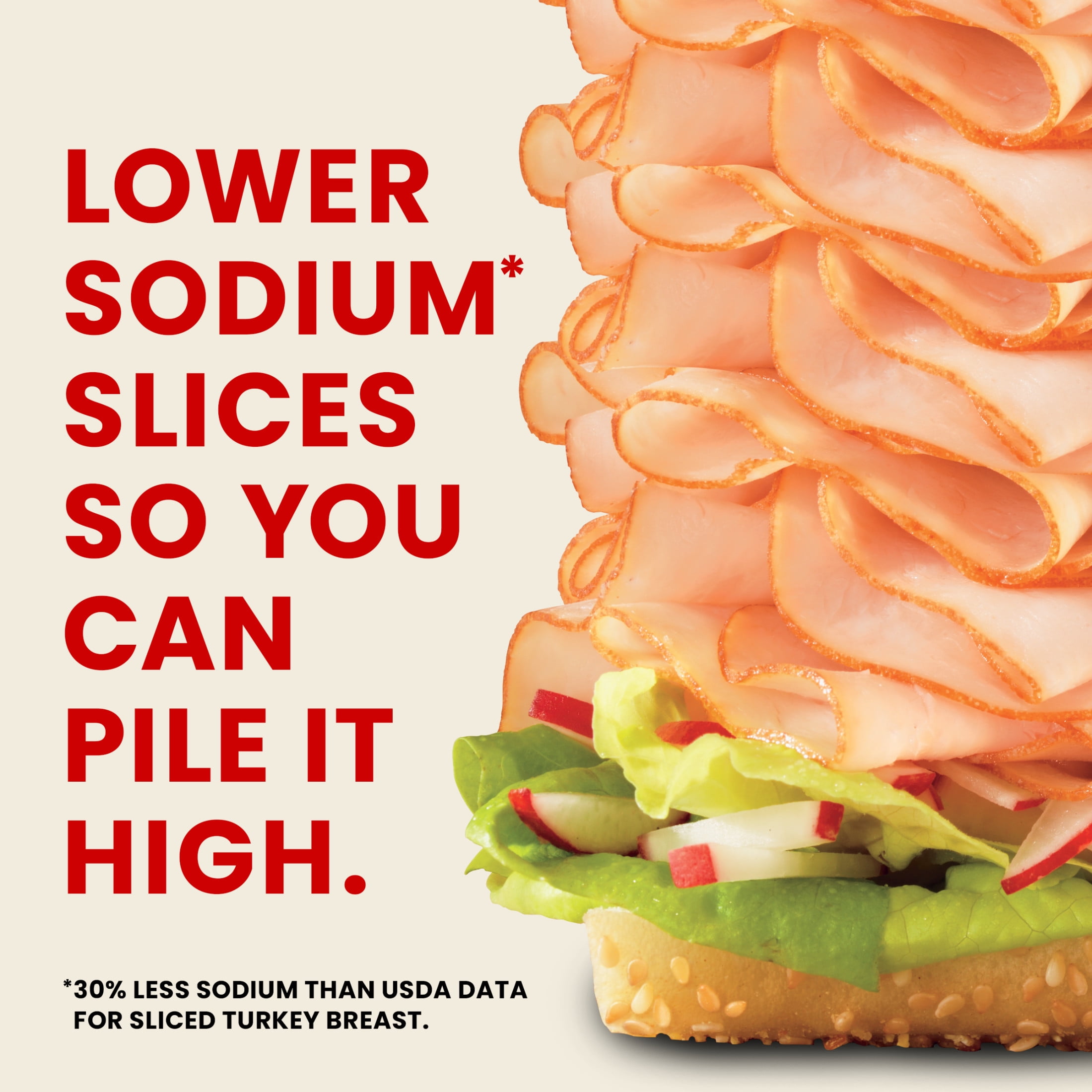 Hillshire Farm Lower Sodium Sliced Oven Roasted Turkey Breast Lunchmeat, 8 oz Plastic Tub, Refrigerated
