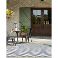 thumbnail image 4 of Unique Loom Outdoor Coastal Collection Area Rug - Dalgalar (7' 10" Square Navy Blue/Ivory), 4 of 9