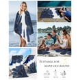 thumbnail image 5 of Navy Blue Gold Beach Towels Oversized Super Absorbent, Abstract Line Art Troditional Ink Painting Lightweight Bath Towel Quick Dry Sets For Bathroom/Pool/Rv Camping/Beach Play/Gym Room/Picnic 23"x47", 5 of 8
